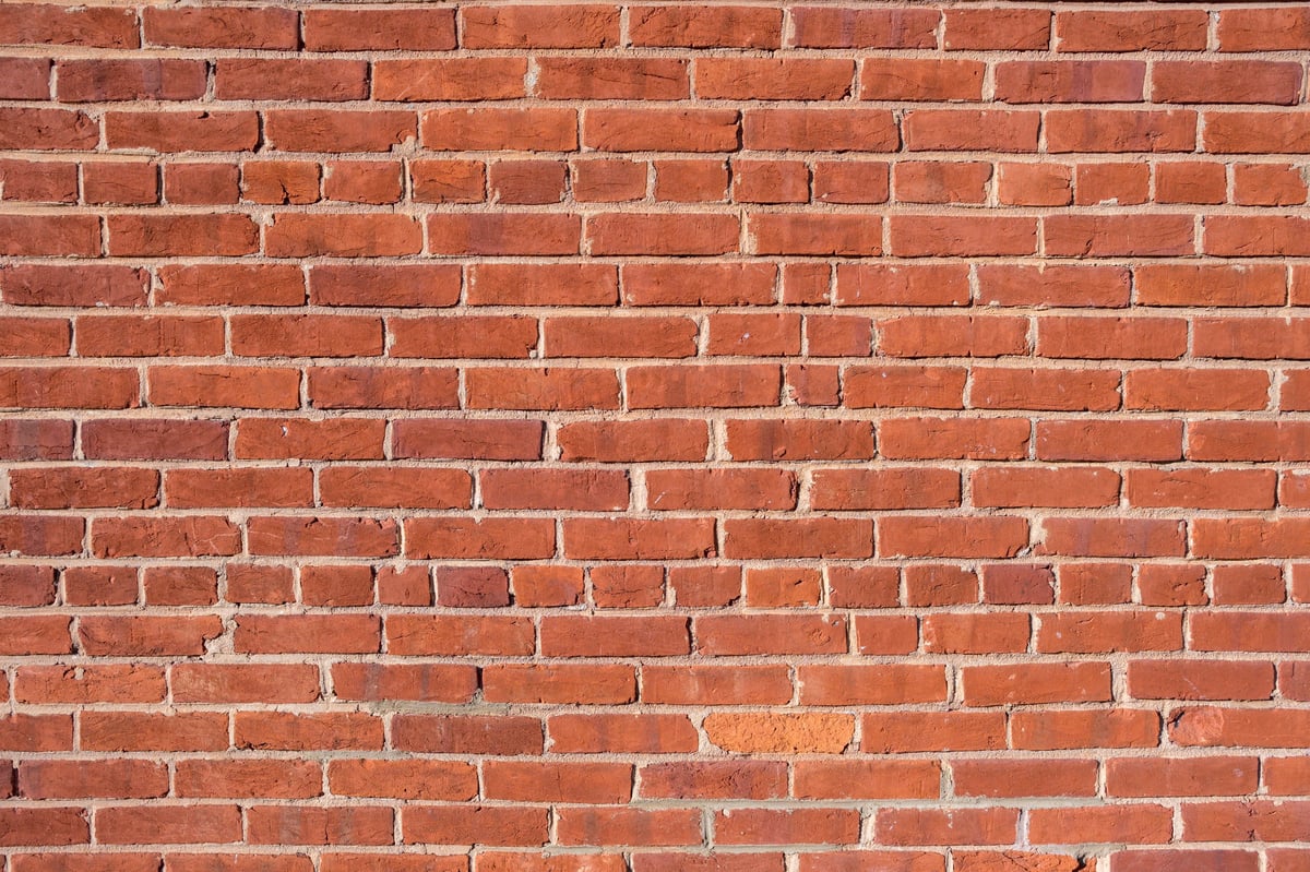 Background from a wall made of old red bricks